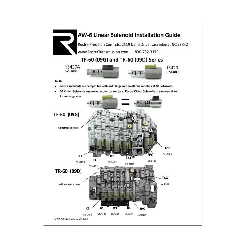 Rostra Solenoid Kit 15420