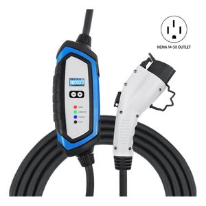 Lectron 240V 32 Amp Level 2 EV Charger with 18ft Extension Cord J1772 Cable & NEMA 14-50 Plug Electric Vehicle Charger EVCHARGE14-50-32A