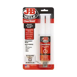 Highline J-B Weld ClearWeld Quick-Setting Epoxy Syringe, Clear - 25 ml JBWE50112