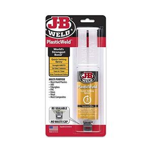 Highline J-B Weld PlasticWeld Quick-Setting Epoxy Syringe, Translucent Yellow - 25 ml JBWE50132