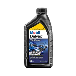 Highline Mobil Delvac 1300 Super Heavy Duty Synthetic Blend Diesel Engine Oil 15W-40, 1 Quart MOB-120429