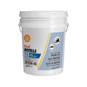Highline Shell Rotella T4 Triple Protection Conventional 15W-40 Diesel Engine Oil - 5 Gallon ROTL550045128