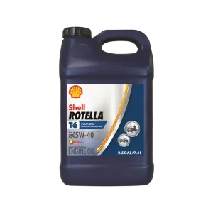 Highline Shell Rotella T6 Full Synthetic 5W-40 Diesel Engine Oil - 2.5 Gallon ROTL550046215