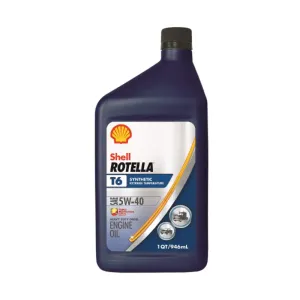 Highline Shell Rotella T6 Full Synthetic 5W-40 Diesel Engine Oil - Quart ROTL550049479