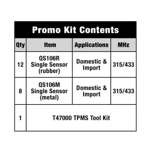 Standard Motor Products Tire Pressure Monitoring System (TPMS) Sensor Service Kit SMP-TPM9022