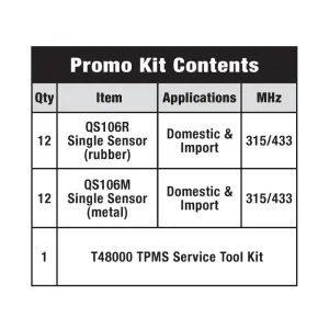 Standard Motor Products Tire Pressure Monitoring System (TPMS) Sensor Service Kit SMP-TPM9023
