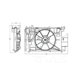 TYC Dual Radiator and Condenser Fan Assembly TYC-623150